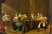Jacob Duck Card Players and Merry Makers Sweden oil painting artist